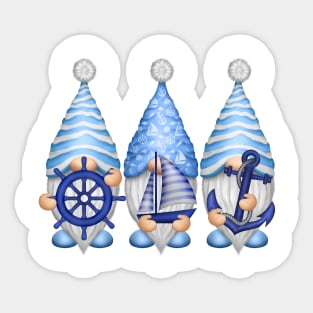 Gnome Sailors, Nautical Gnomies Sticker